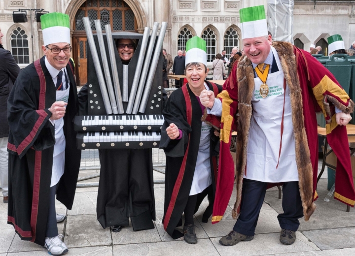 Poulters' Pancake Races, Guildhall Yard