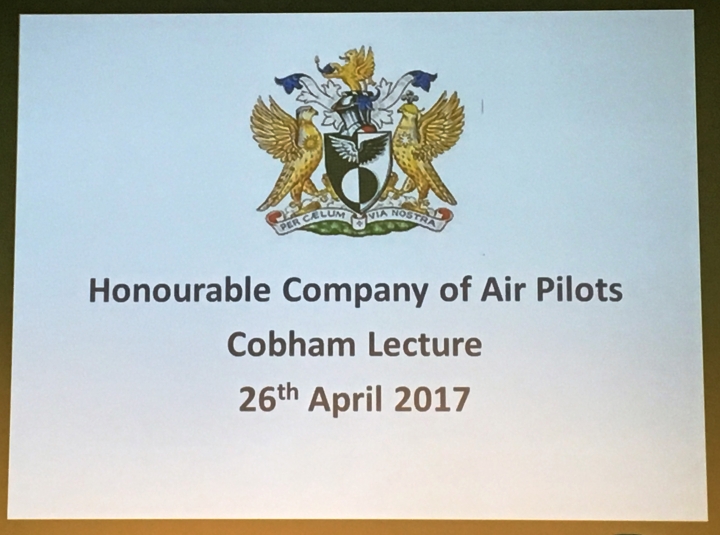 Air Pilots Cobham Lecture, Royal Aeronautical Society 