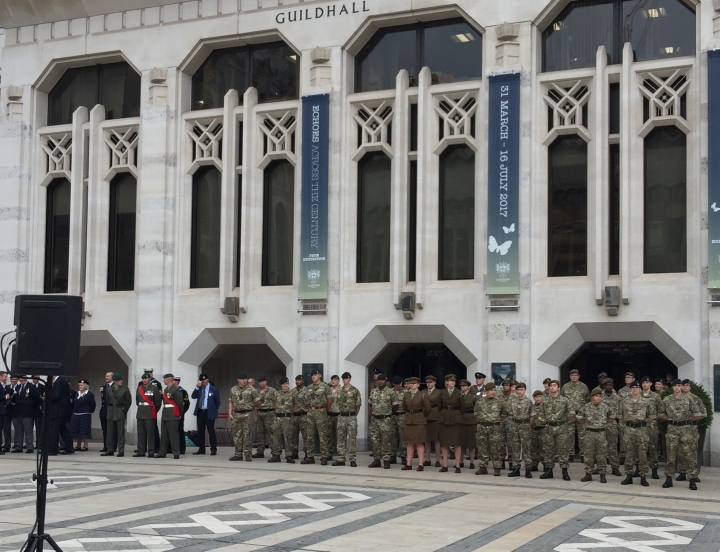 Armed Forces Flag Raising Guildhall Yard