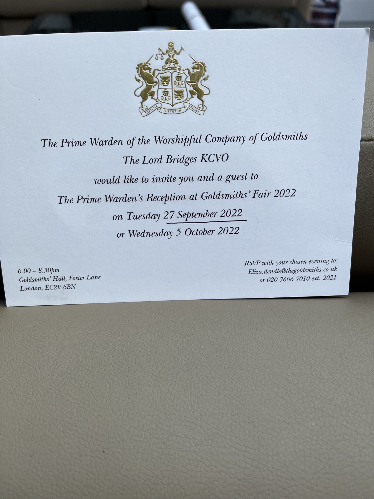 Goldsmiths' Fair 2022 Goldsmiths' Hall