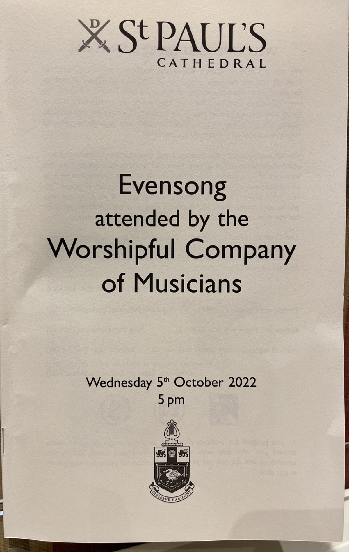 Evensong - The Musicians' Company St Paul's Cathedral