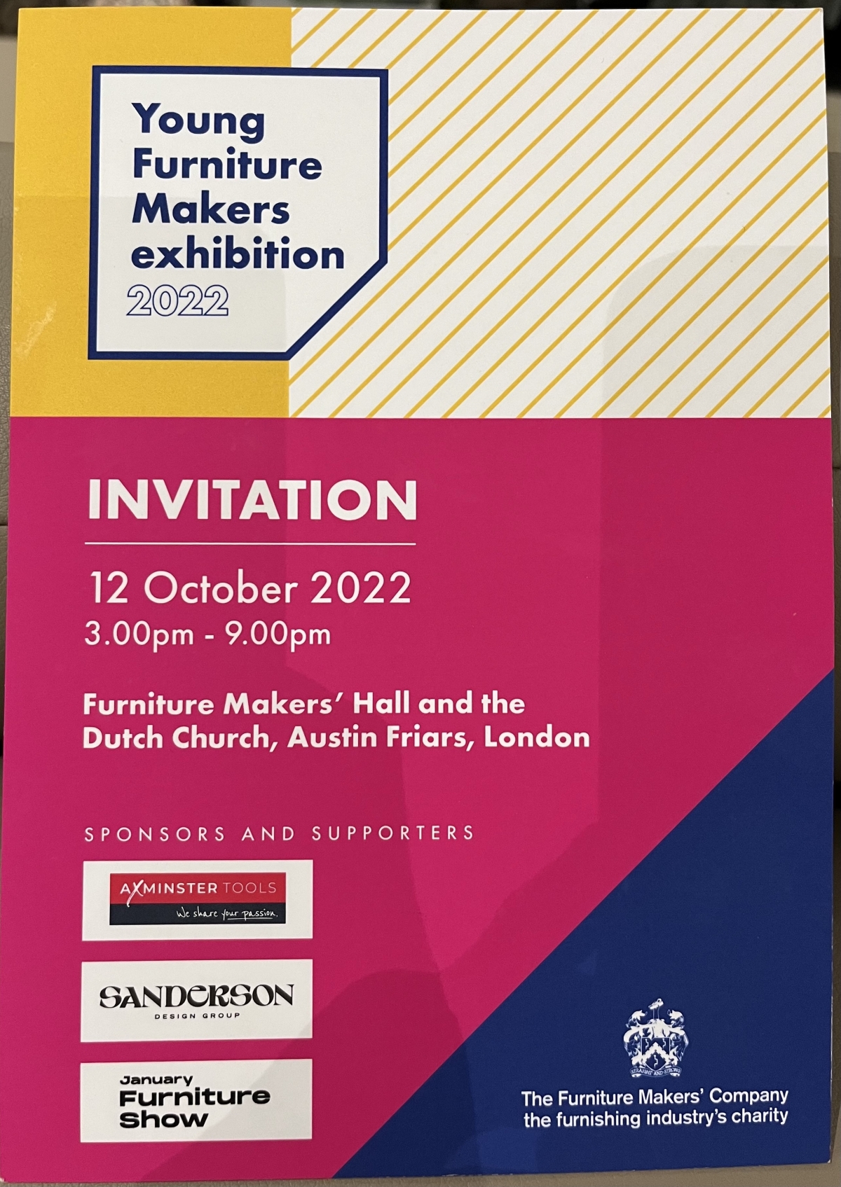 Young Furniture Makers Exhibition Furniture Makers Hall