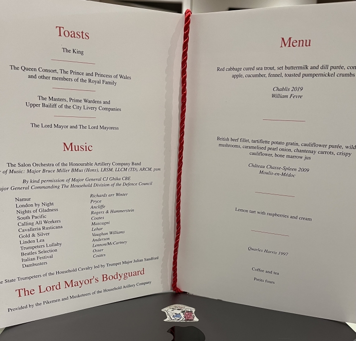 The Lord Mayor and Lady Mayoress Dinner for Livery Companies Mansion House