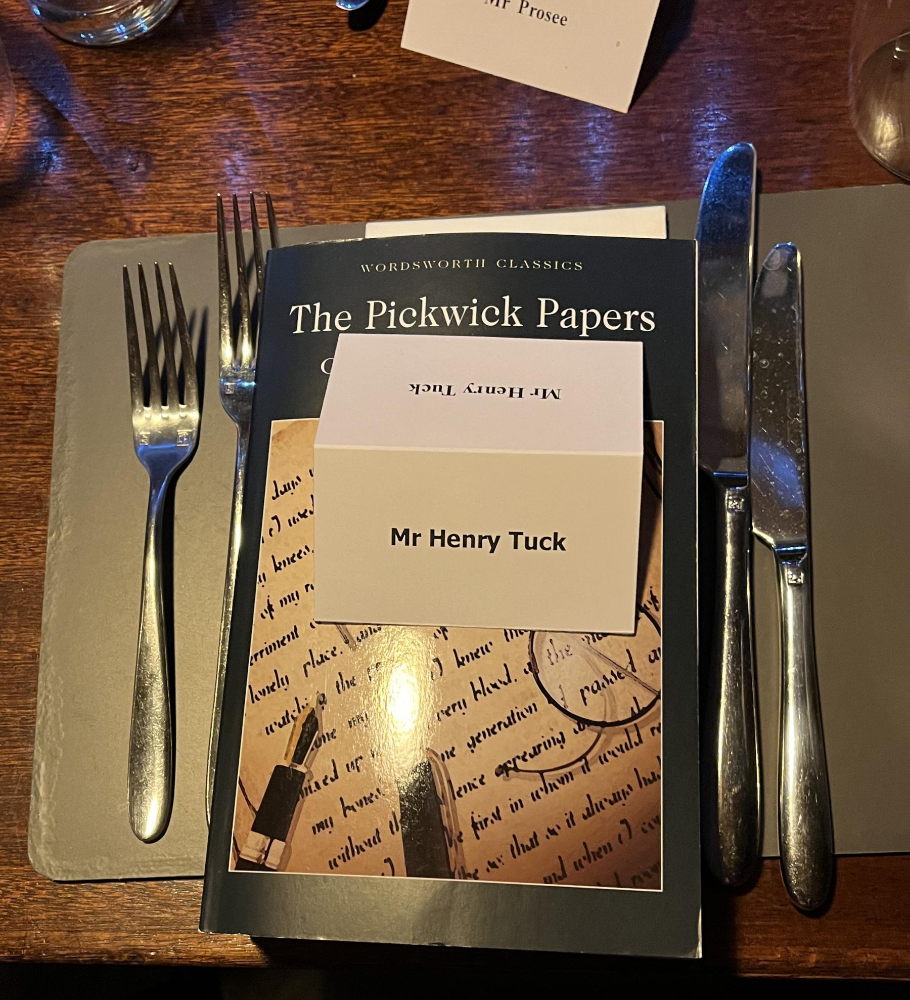 Dinner at the City Pickwick Club George & Vulture