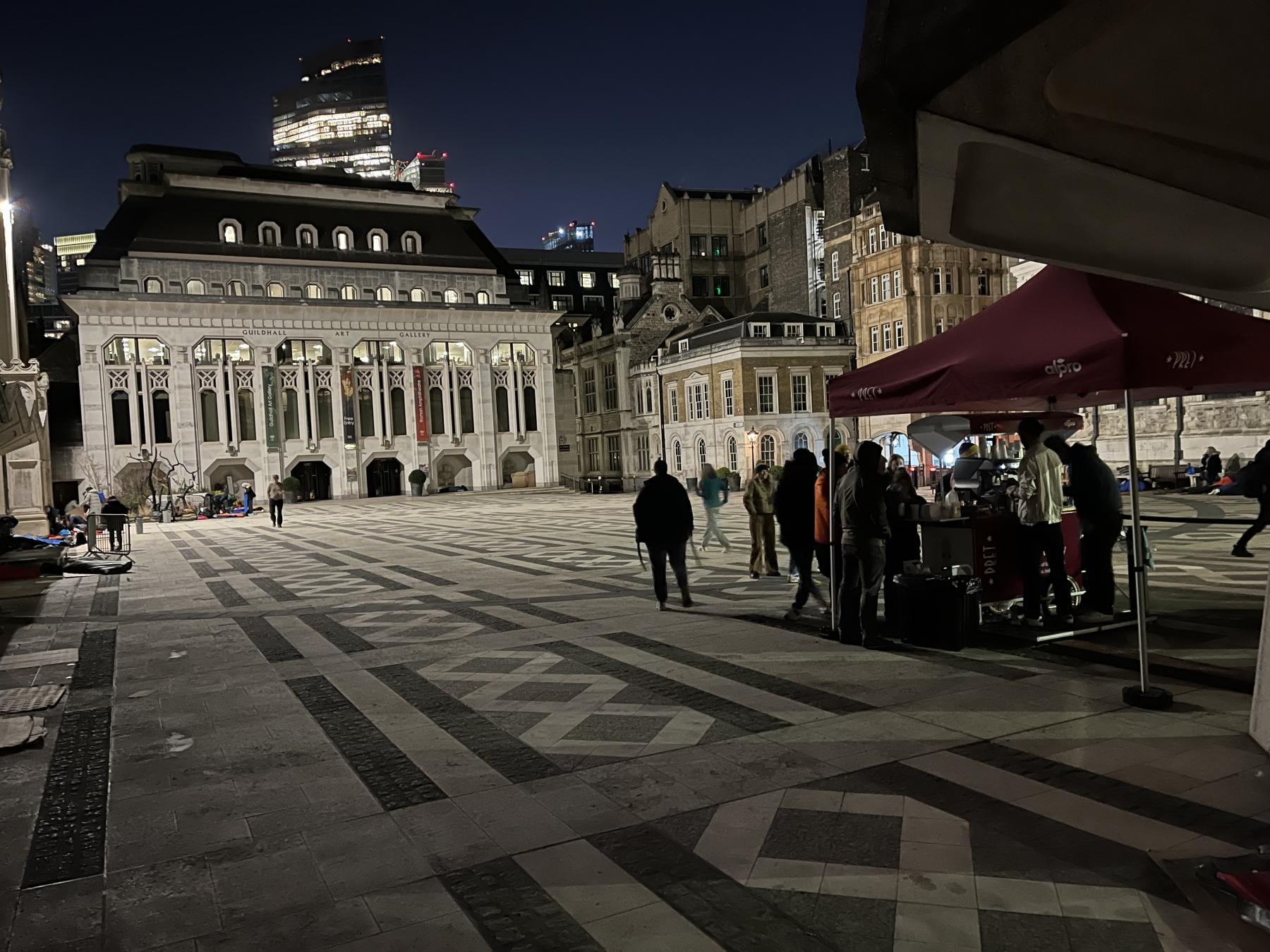 Lady Mayoress' Sleep out Guildhall yard
