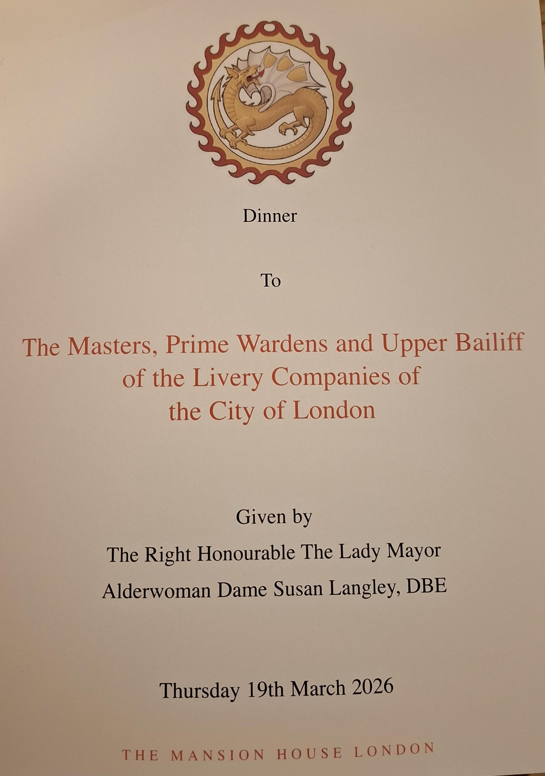 Lady Mayors Livery Banquet Masion House