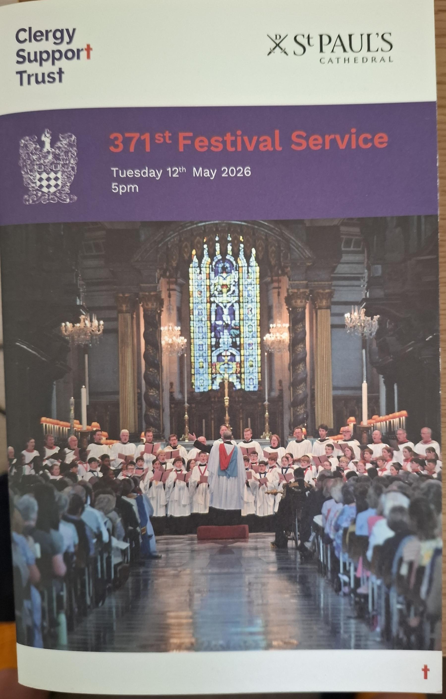 Clergy Support Trust 371st Festival Service St Pauls Cathedral