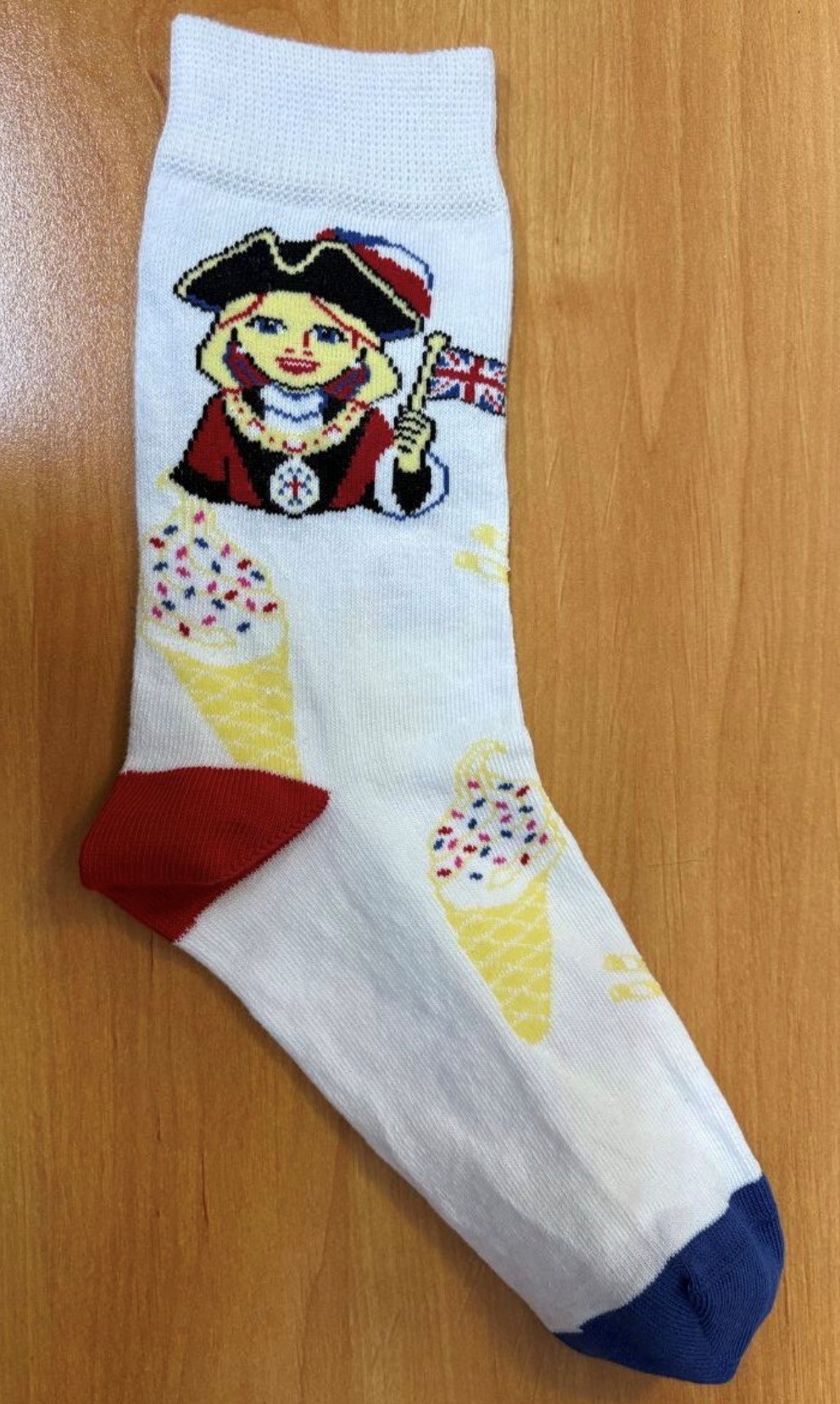 Souvenir socks from the WCO Framework Knitters The Lady Mayor's Livery Weekend in Bournemouth