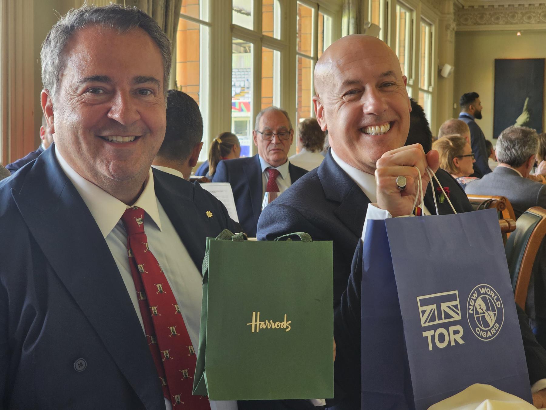 Two lucky Davids Association of Independent Tobacco Specialists' Annual Lunch