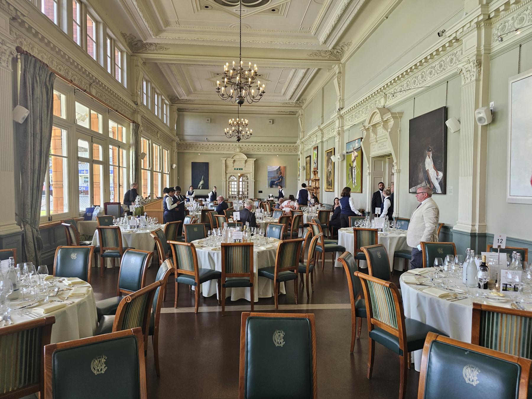 The Long Room set for lunch Association of Independent Tobacco Specialists' Annual Lunch