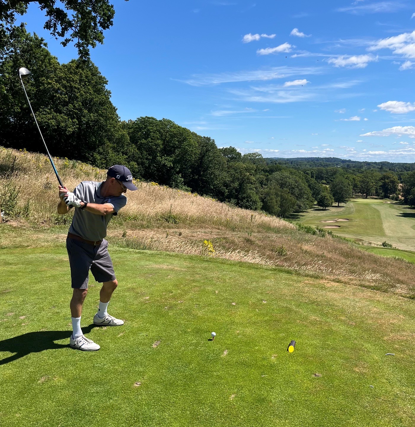 PM Paul T on the tee Betchworth Park GC, Dorking