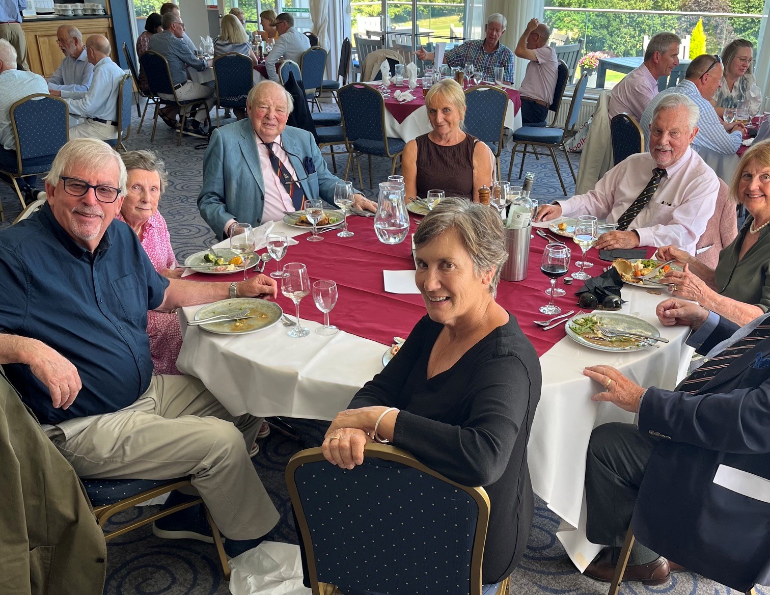 Happy diners Betchworth Park GC, Dorking