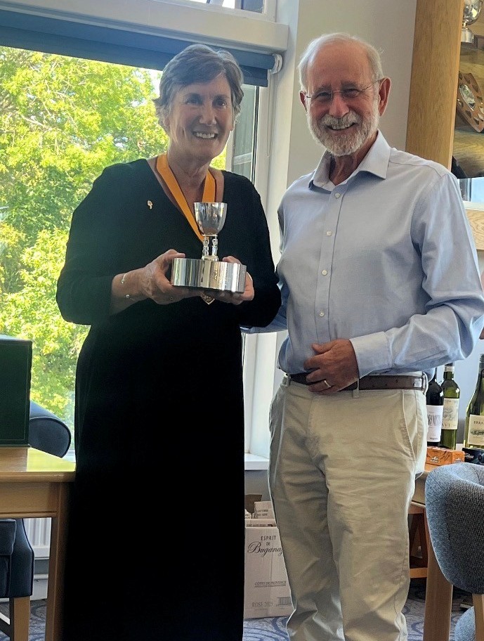 PM Ian Panto receives his trophy Betchworth Park GC, Dorking