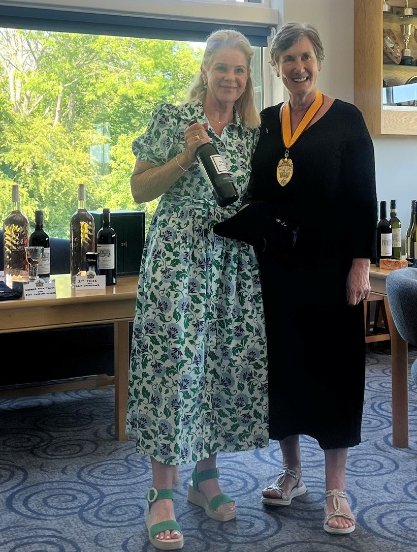 HF Sharon Taberer receives her prize Betchworth Park GC, Dorking