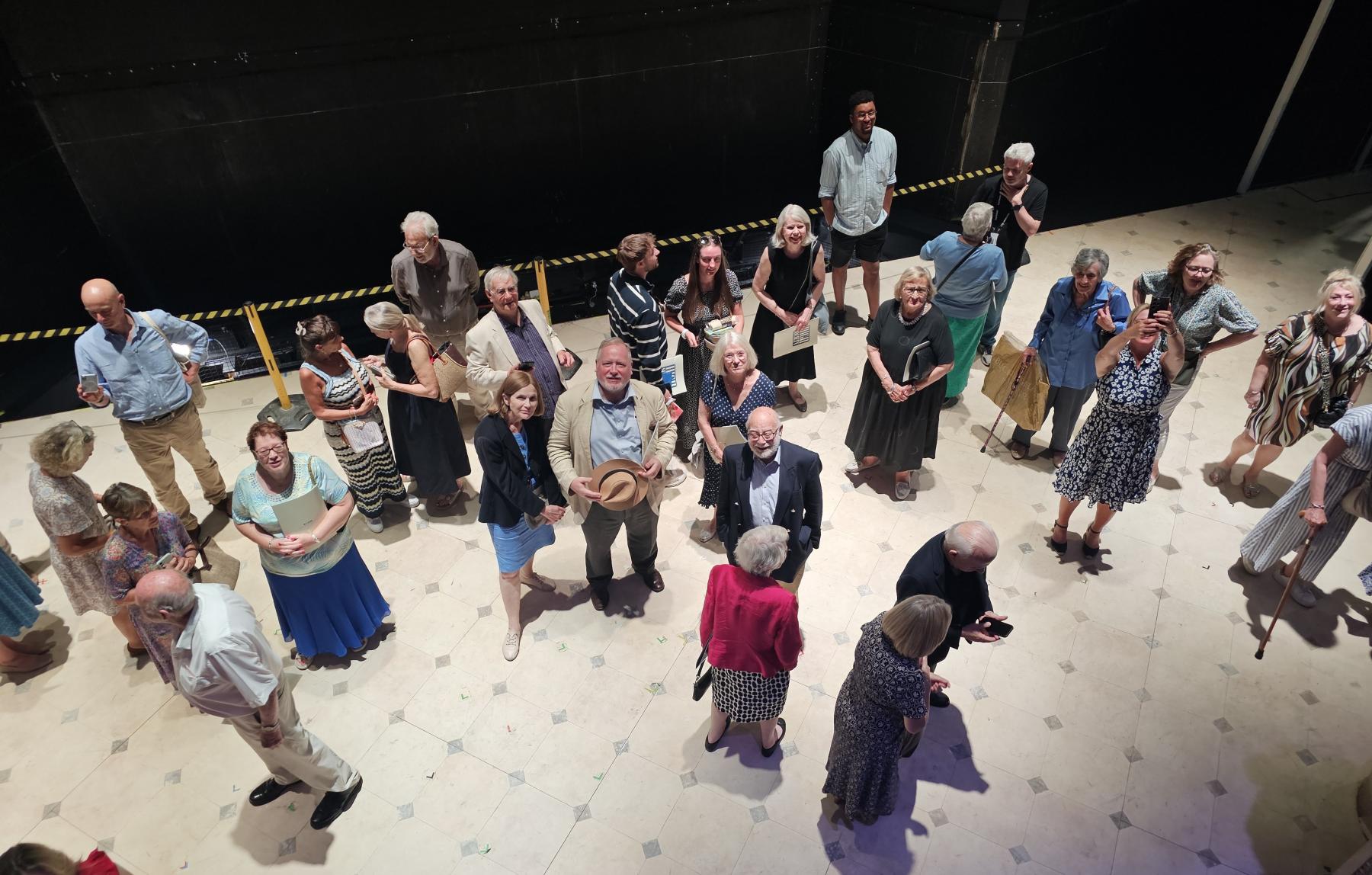 On the stage after the show Barbican Theatre