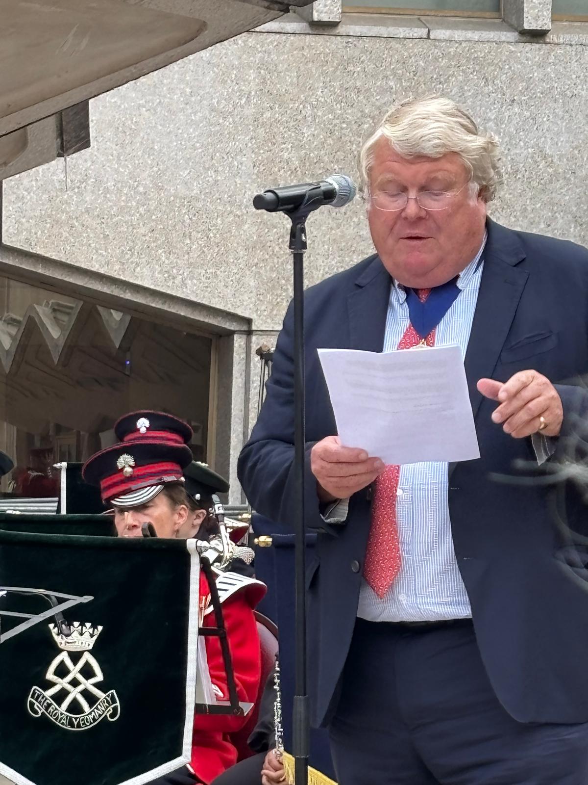 Chief Commoner Philip Woodhouse Guildhall Yard