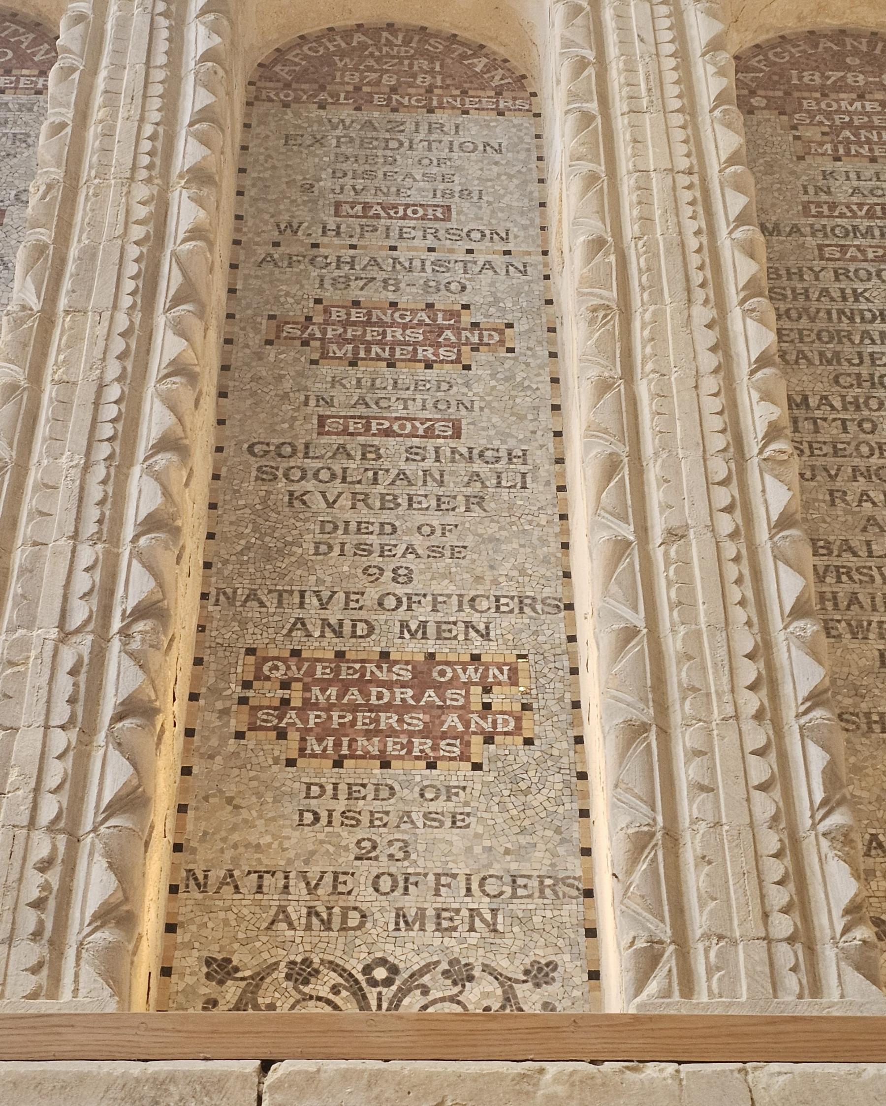 Engineers' memorial in the Cathedral The Livery in Dickens-land
