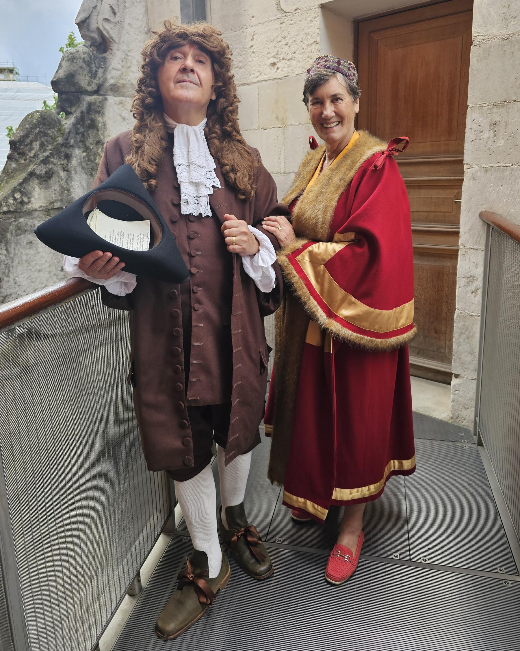 Mr Pepys and the Master Temple Bar and the Architects' Hall
