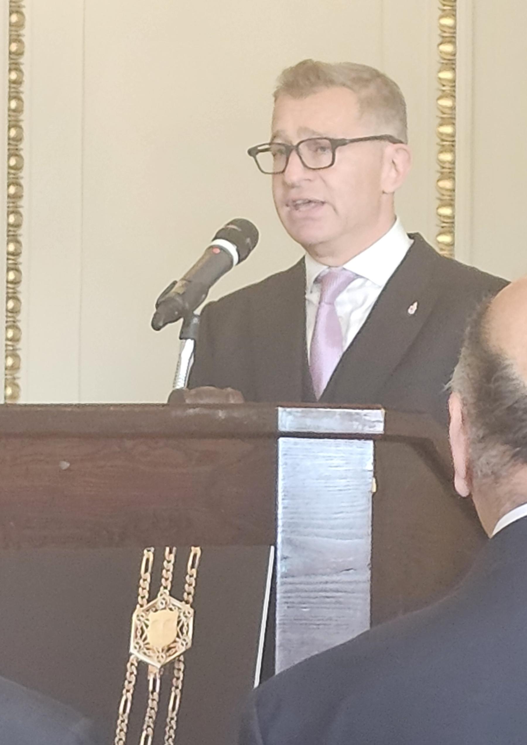 Sheriff Elect, Alderman the Hon Tim Levene Fishmongers' Hall