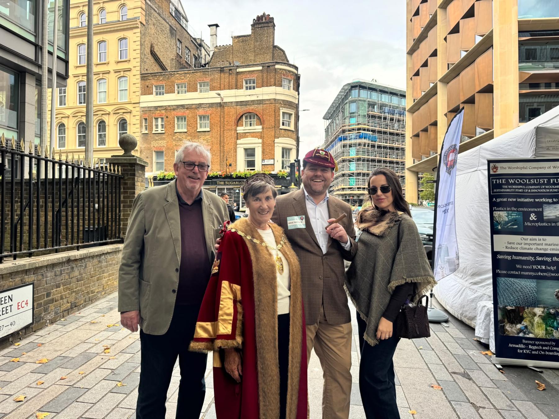 The Woolmen's Annual Sheep Drive for Freemen of the City of London Southwark Bridge