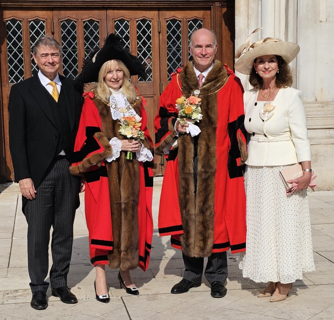 The Lady Mayor and the Lord Mayor Elect with their Consorts Guildhall