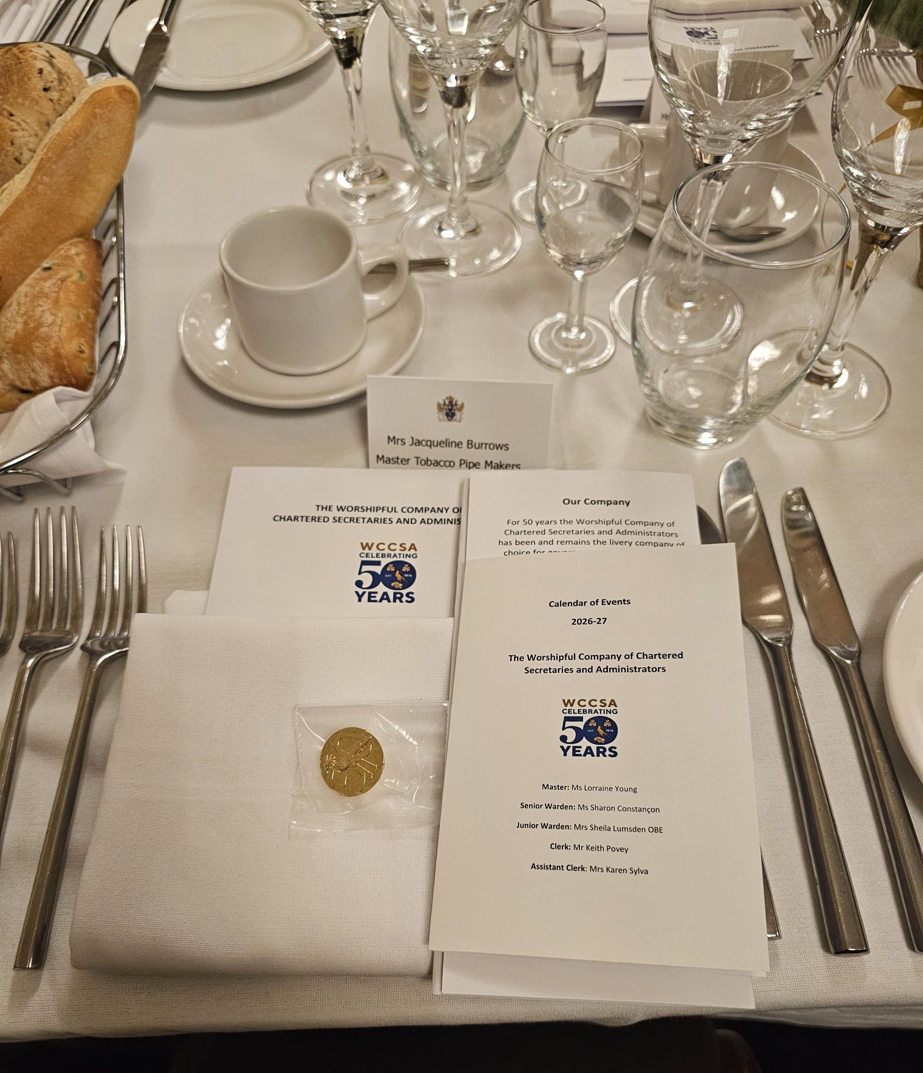 A pretty place setting Painters' Hall
